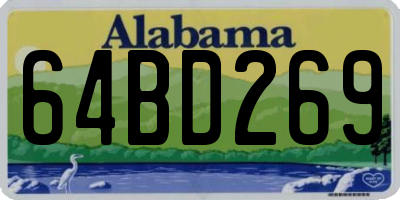 AL license plate 64BD269