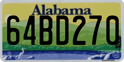 AL license plate 64BD270