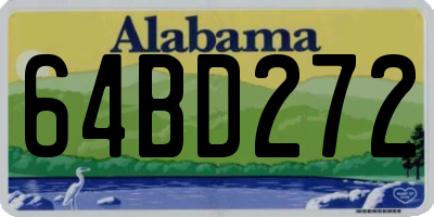 AL license plate 64BD272