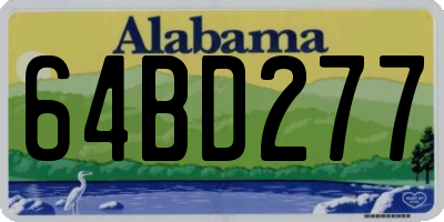 AL license plate 64BD277