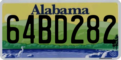 AL license plate 64BD282
