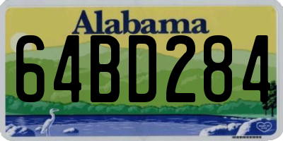 AL license plate 64BD284