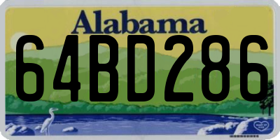 AL license plate 64BD286