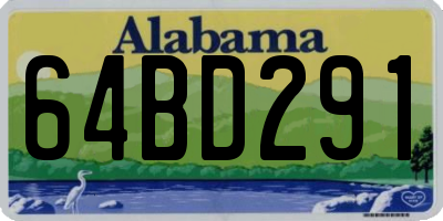 AL license plate 64BD291