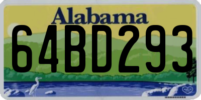 AL license plate 64BD293