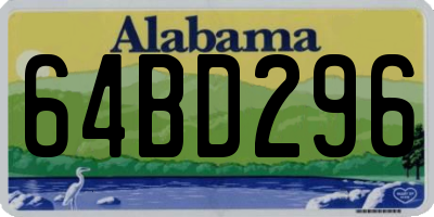 AL license plate 64BD296