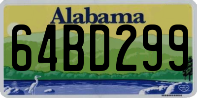 AL license plate 64BD299