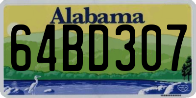 AL license plate 64BD307