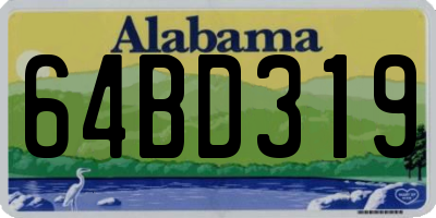 AL license plate 64BD319