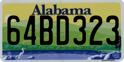 AL license plate 64BD323