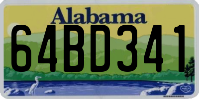 AL license plate 64BD341