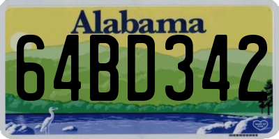 AL license plate 64BD342