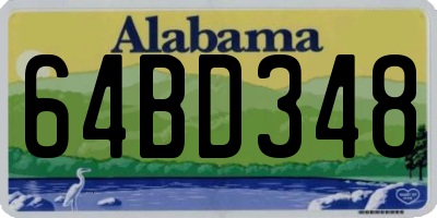 AL license plate 64BD348