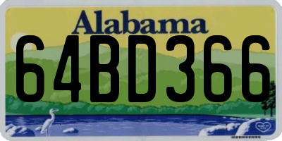 AL license plate 64BD366