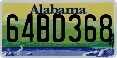 AL license plate 64BD368