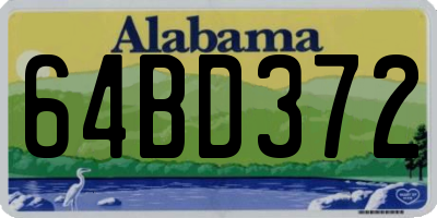AL license plate 64BD372