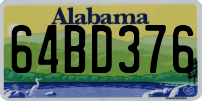 AL license plate 64BD376