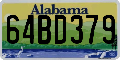 AL license plate 64BD379