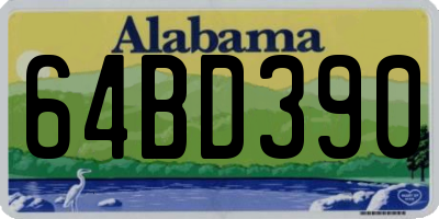 AL license plate 64BD390