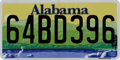 AL license plate 64BD396