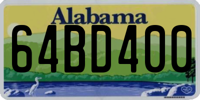 AL license plate 64BD400