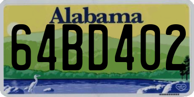 AL license plate 64BD402