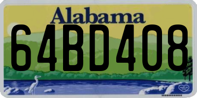 AL license plate 64BD408