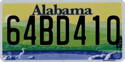 AL license plate 64BD410