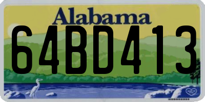 AL license plate 64BD413
