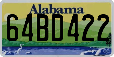 AL license plate 64BD422