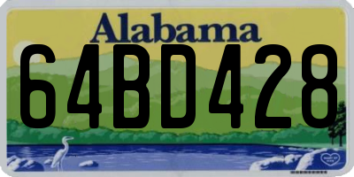 AL license plate 64BD428
