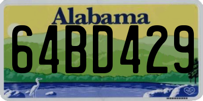 AL license plate 64BD429