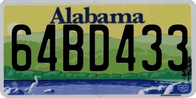 AL license plate 64BD433