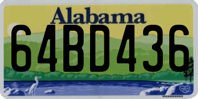 AL license plate 64BD436