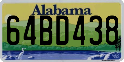 AL license plate 64BD438