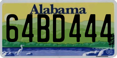 AL license plate 64BD444