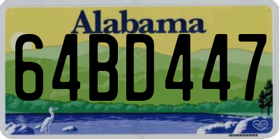 AL license plate 64BD447