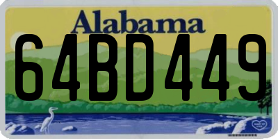 AL license plate 64BD449