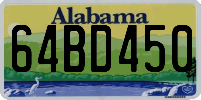 AL license plate 64BD450