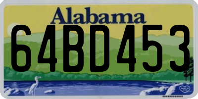AL license plate 64BD453