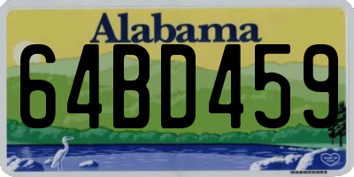 AL license plate 64BD459