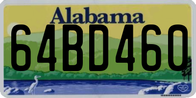 AL license plate 64BD460