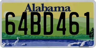 AL license plate 64BD461