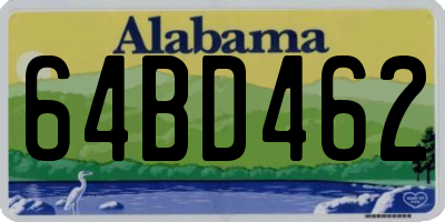 AL license plate 64BD462