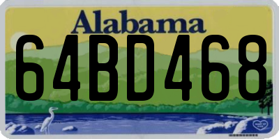 AL license plate 64BD468