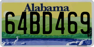AL license plate 64BD469