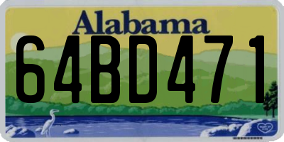 AL license plate 64BD471