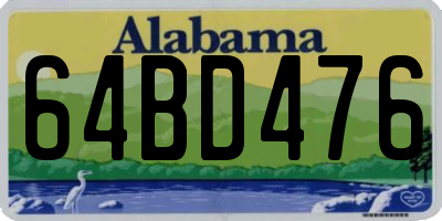 AL license plate 64BD476