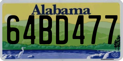 AL license plate 64BD477