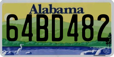 AL license plate 64BD482